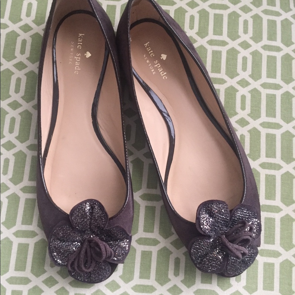Kate Spade peep toe flats